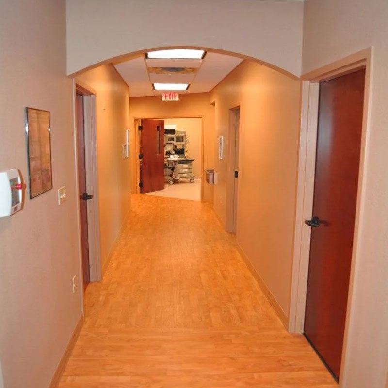 A view down a long hallway at Virginia Surgical Arts A view down a long hallway at Virginia Surgical Arts