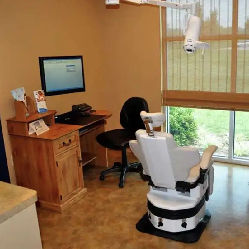 A dental chair at Virginia Surgical Arts A dental chair at Virginia Surgical Arts
