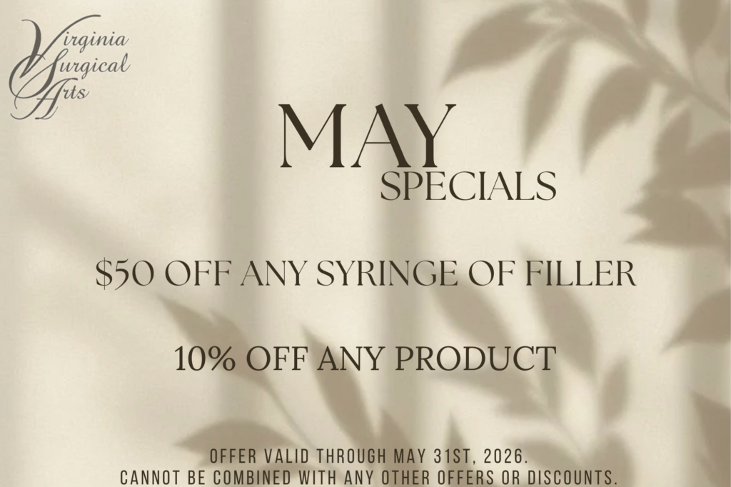 May Specials offer at Virginia Surgical Arts